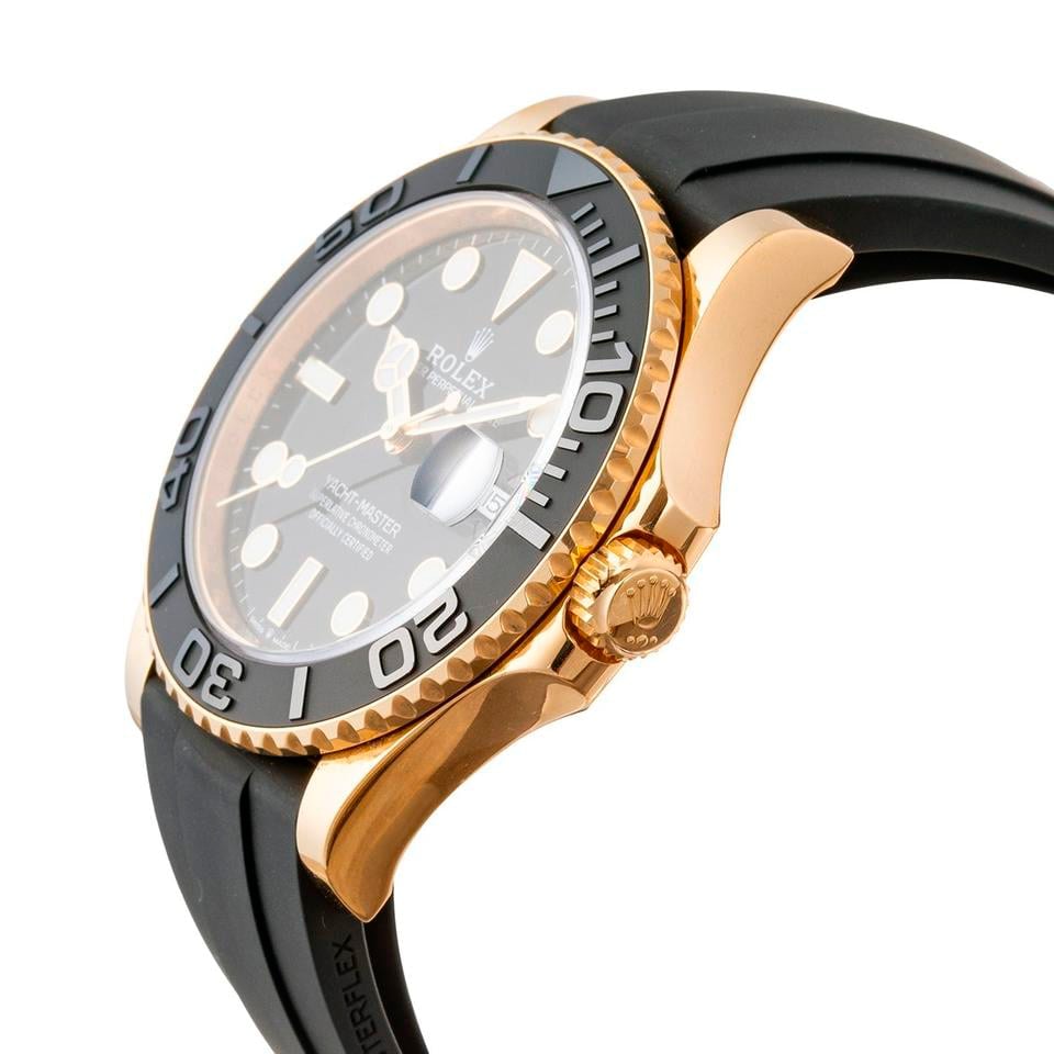 Rolex Yacht-Master 42 MM Gold Black Oysterflex