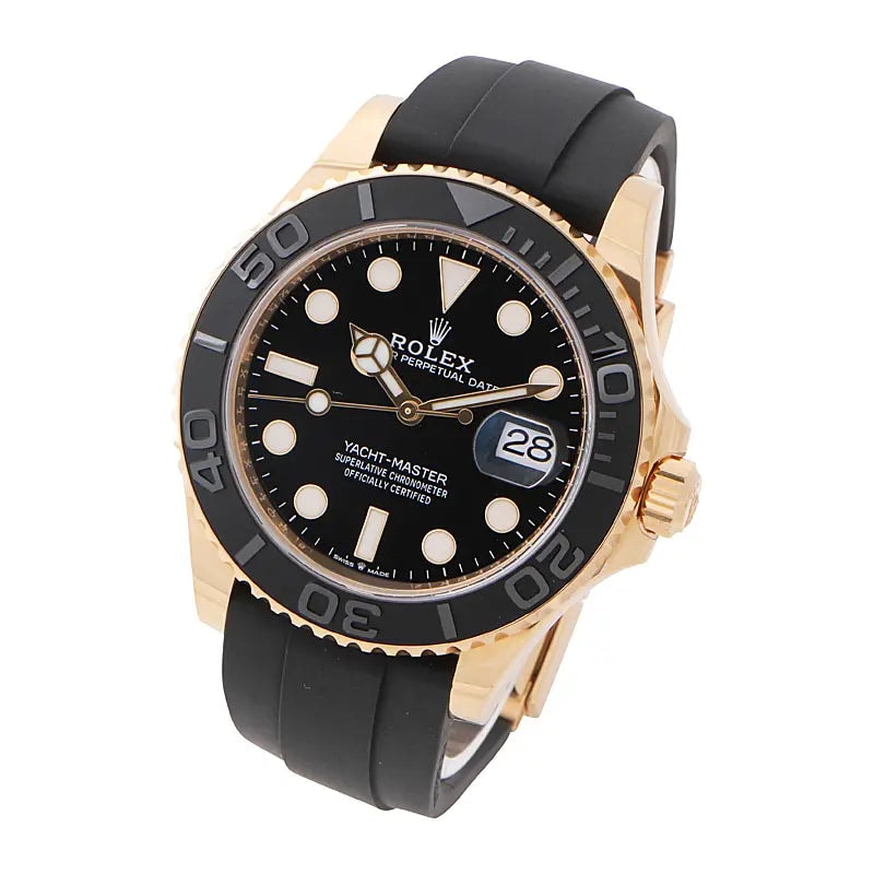 Rolex Yacht-Master 42 MM Gold Black Oysterflex