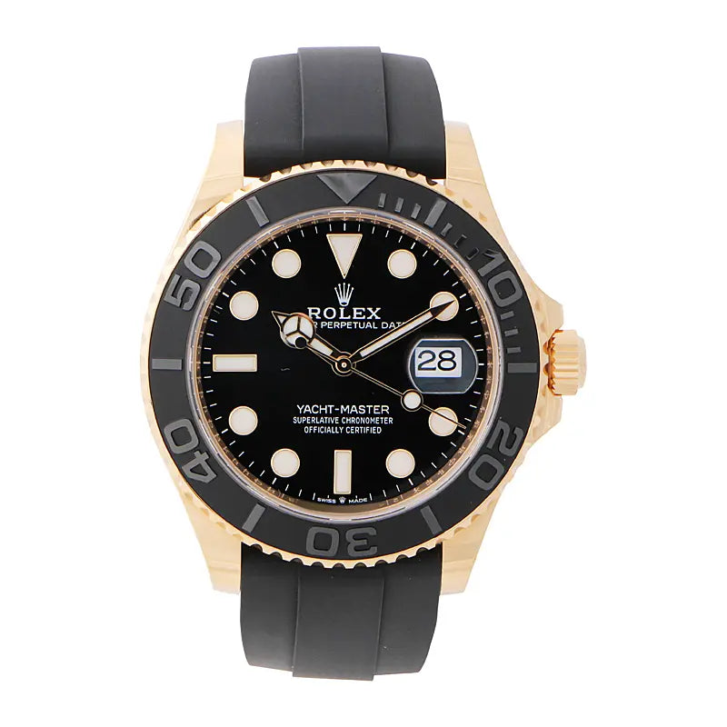 Rolex Yacht-Master 42 MM Gold Black Oysterflex