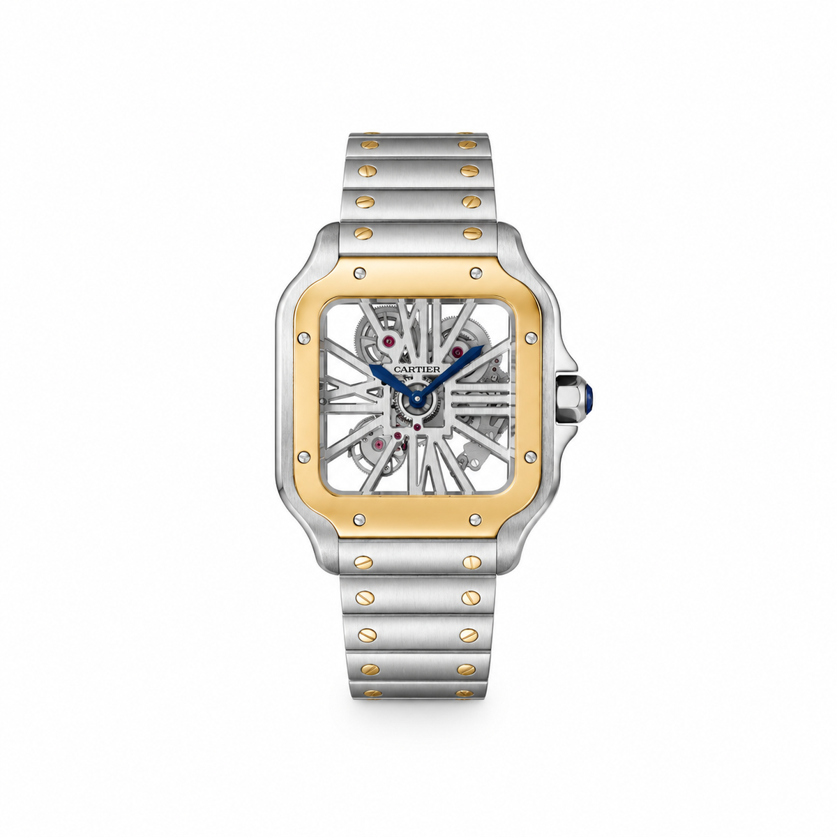 Cartier Santos de Cartier Skeleton “Gold & Steel” Large Model 39.7 MM